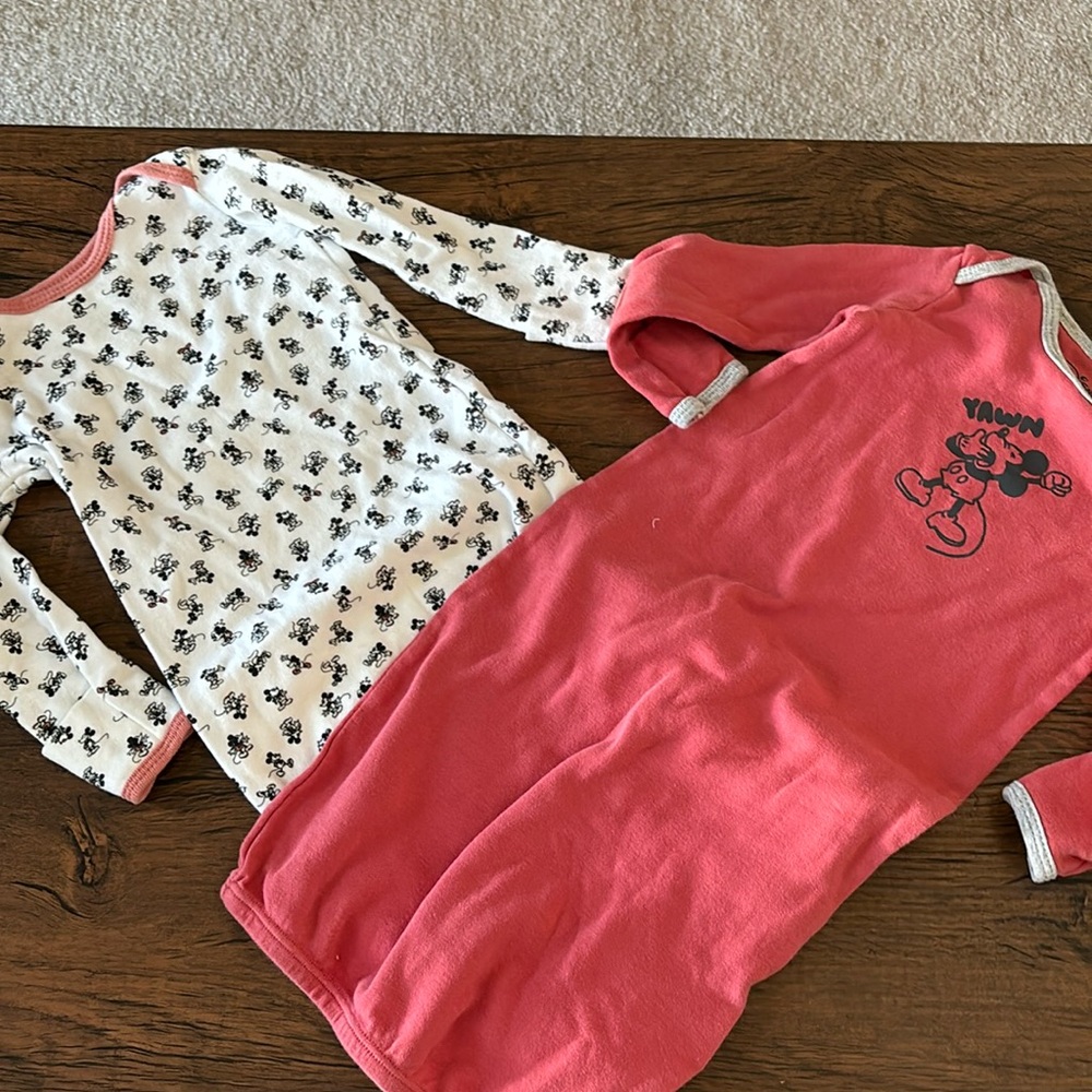 Disney baby girl sleep sacks. Set of 2. 6 Months.